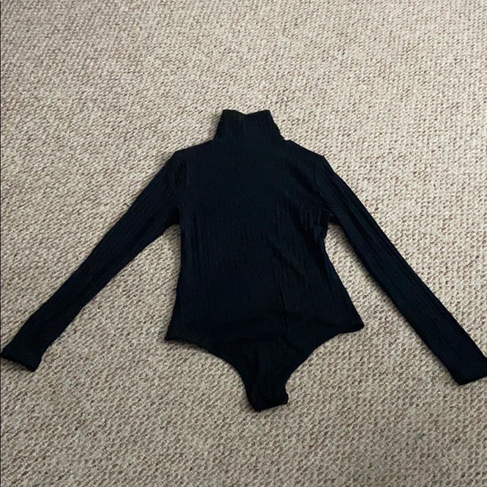 Black long sleeve body suit